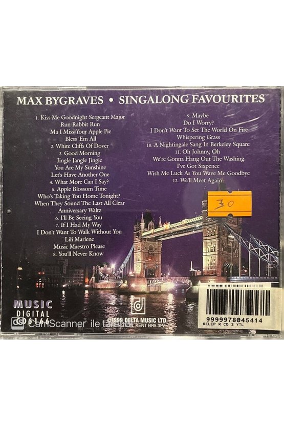 (PLAK DEĞİLDİR CD DİR) Cd Max Bygraves Cd