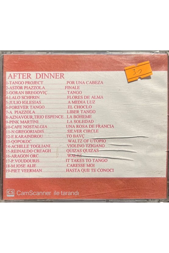 (PLAK DEĞİLDİR CD DİR) Cd After Dinner Coctail Dans Music Cd