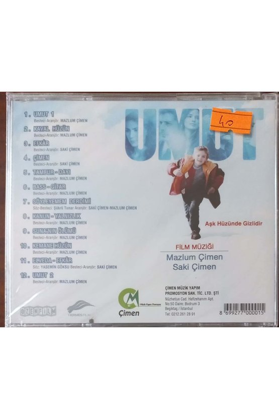 (PLAK DEĞİLDİR CD DİR) Cd Umut Mazlum Çimen Saki Çimen Aşk Hüzünde Gizlidir Cd
