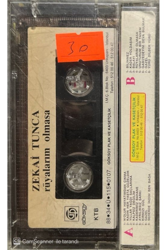 Zekai Tunca Rüyalarım Olmasa Kaset
