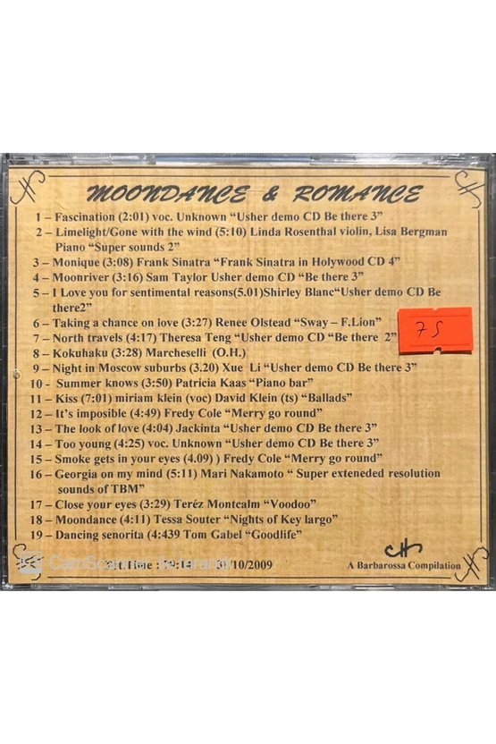 (PLAK DEĞİLDİR CD DİR) Cd Moondance & Romance Cd