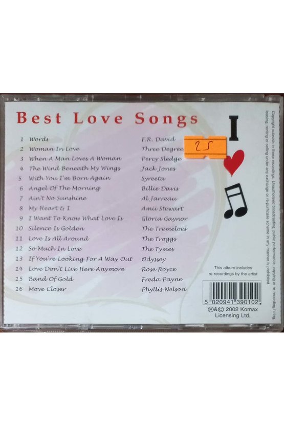 (PLAK DEĞİLDİR CD DİR) Cd Best Love Sons Cd