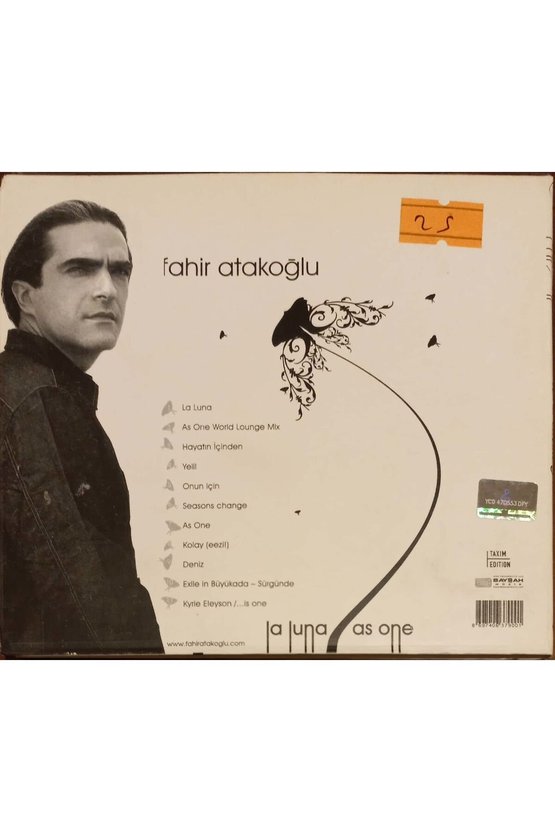 (PLAK DEĞİLDİR CD DİR) Cd Fahir Atakoğlu La Luna As One Cd