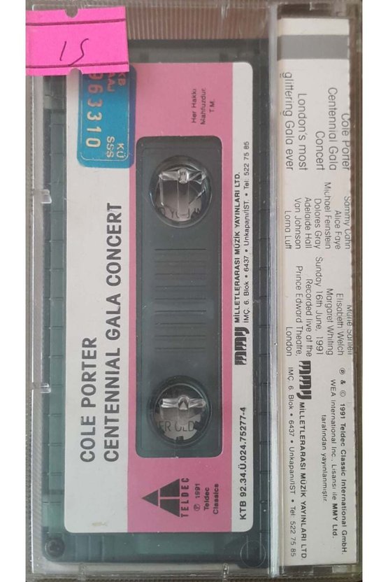 Cole Porter Centennial Gala Concert Kaset