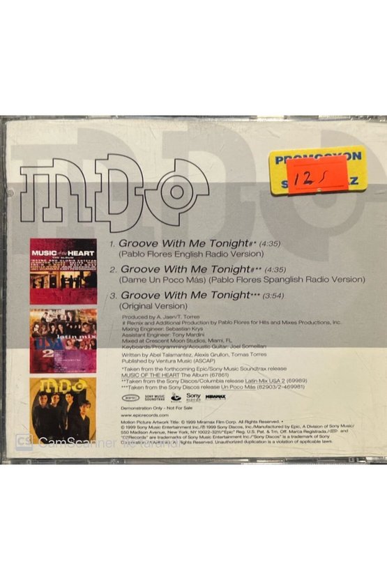 (PLAK DEĞİLDİR CD DİR) Cd Mdo Groove With Me Tonight Cd
