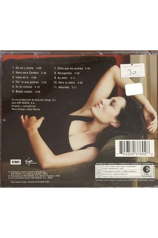 (Plak Değildir CD dir) CD Monica Molina De Cal Y Arane CD