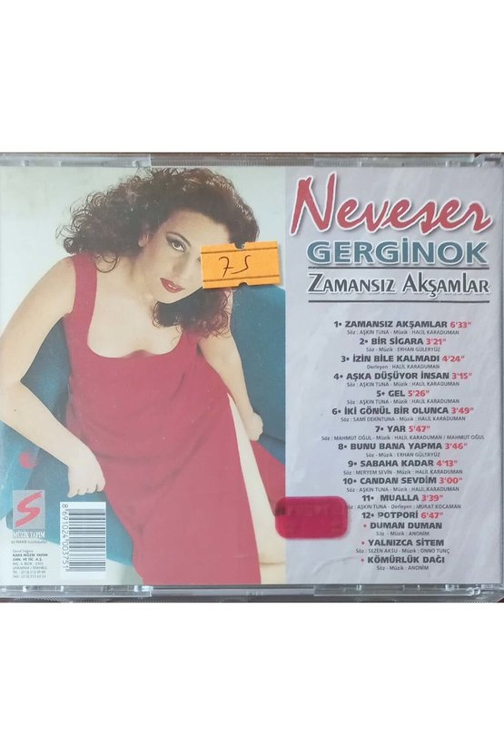 (PLAK DEĞİLDİR CD DİR) Cd Nevesse Gergin Ok Zamanssız Aşklar Cd
