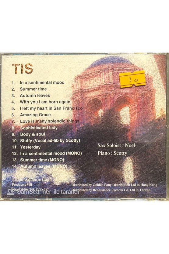 (PLAK DEĞİLDİR CD DİR) Cd Mario Lanza O Sole Mio Cd