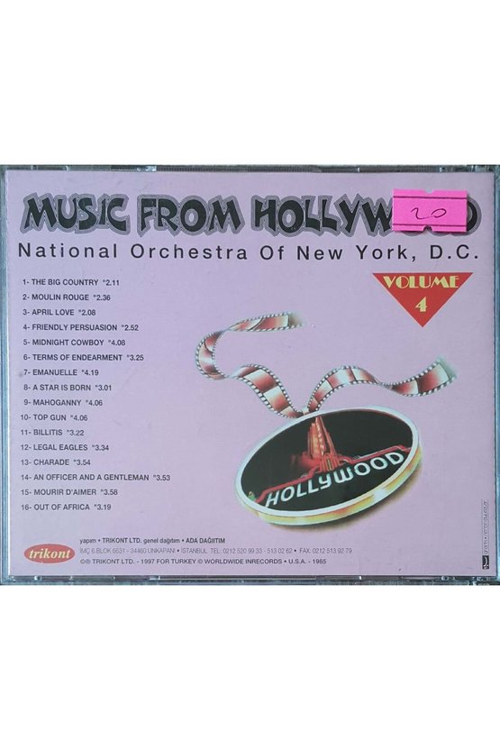 (PLAK DEĞİLDİR CD DİR) Cd Music From Hollywood Volume 4 Cd
