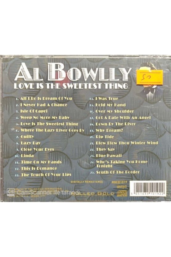 (PLAK DEĞİLDİR CD DİR) Cd Al Bowllylove Is The Sweetest Thing Cd