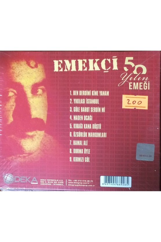 (PLAK DEĞİLDİR CD DİR) Cd Emekçi 50 Yılın Emeği Açılmamış Jelatininde Cd