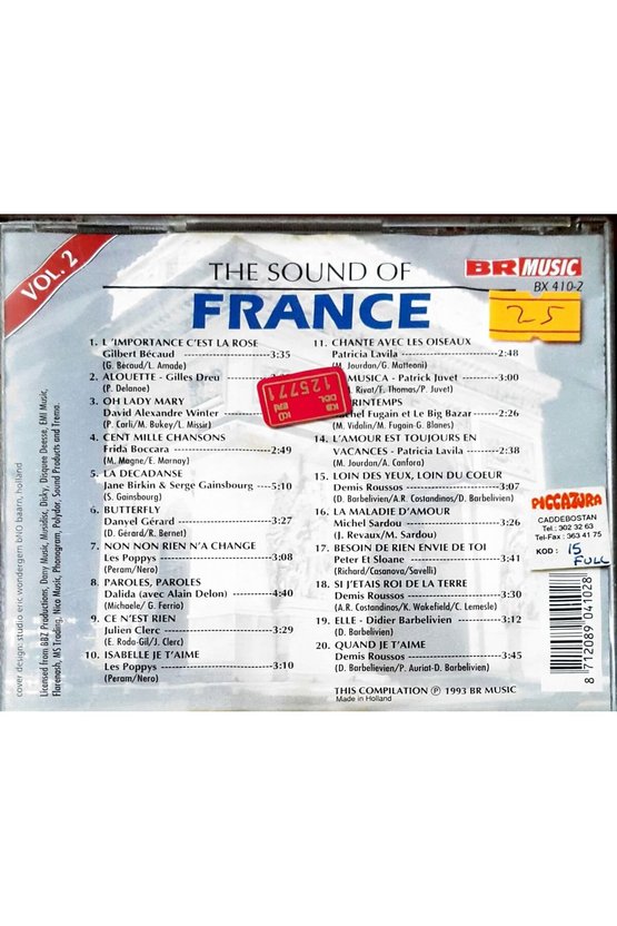 (PLAK DEĞİLDİR CD DİR) Cd The Sound Of Vol.2 Cd
