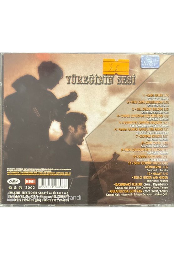 (PLAK DEĞİLDİR CD DİR) Cd Yüreğinin Sesi Cd