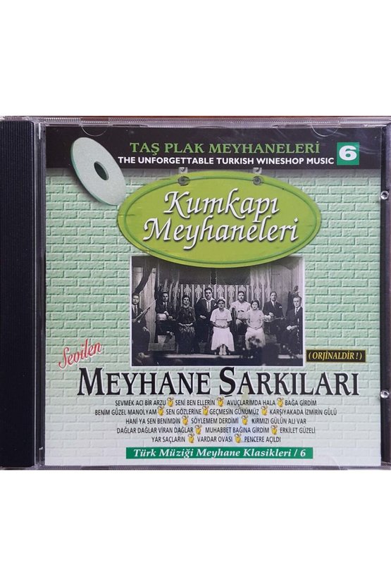 (PLAK DEĞİLDİR CD DİR) Cd Kumkapı Meyhaneleri Sevilen Meyhane Şarkıları 6 Cd