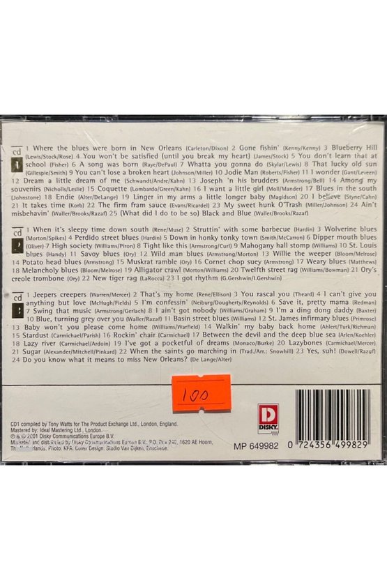(PLAK DEĞİLDİR CD DİR) Cd Louis Armstrong Golden Greats Sıfır Ayarında Triple Cd