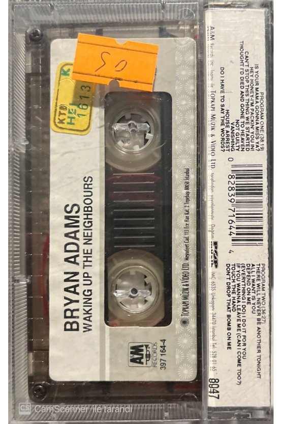 Bryan Adams Waking Up The Neighbours Kaset