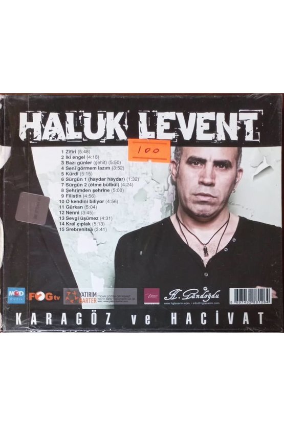 (PLAK DEĞİLDİR CD DİR) Cd Haluk Levent Karagöz Ve Hacivat Açılmamış Jelatininde Cd