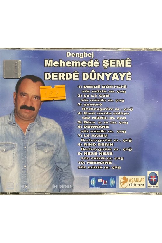 (PLAK DEĞİLDİR CD DİR) Cd Mehemede Şeme Derde Dünyaye Kürtçe Cd