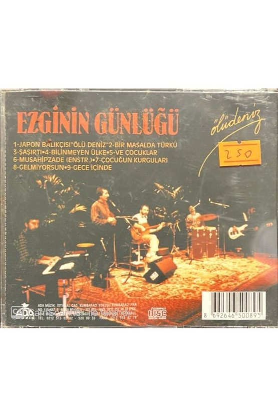 (PLAK DEĞİLDİR CD DİR) Cd Ezginin Günlüğü Ölüdeniz Cd