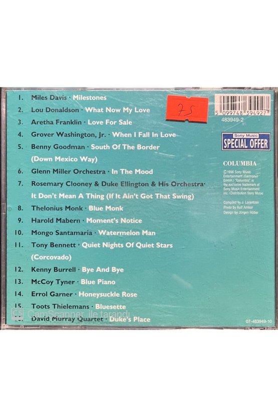 (PLAK DEĞİLDİR CD DİR) Cd The Finest Jazz Cd 2