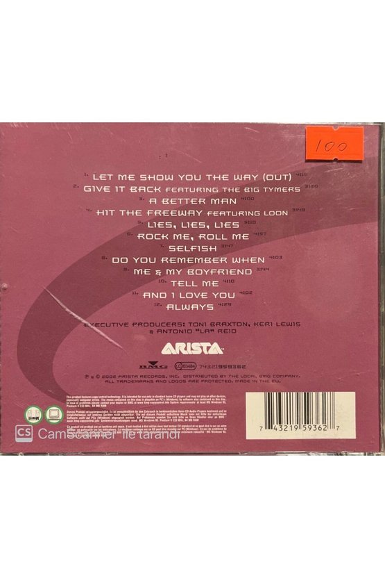 (PLAK DEĞİLDİR CD DİR) Cd Tony Braxton More Than A Woman Cd