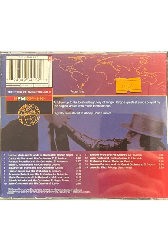 (PLAK DEĞİLDİR CD DİR) Cd Argentina The Stoy Of Tango Volume 2 Cd