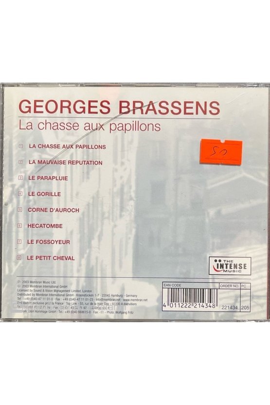 (PLAK DEĞİLDİR CD DİR) Cd Georges Brassens La Chasses Aux Papillons Cd