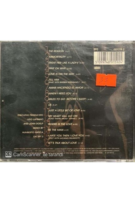(PLAK DEĞİLDİR CD DİR) Cd Celien Dion Lets Talk About Love Cd