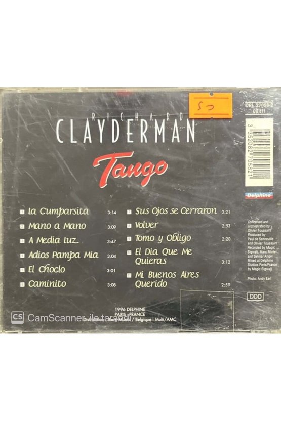 (PLAK DEĞİLDİR CD DİR) Cd Richard Clayderman Tango Cd