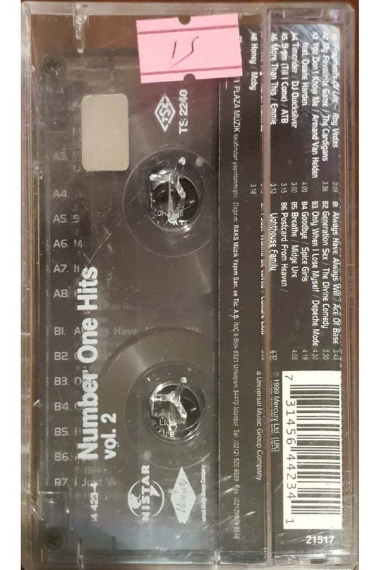 Number One Hits Vol.2  Kaset