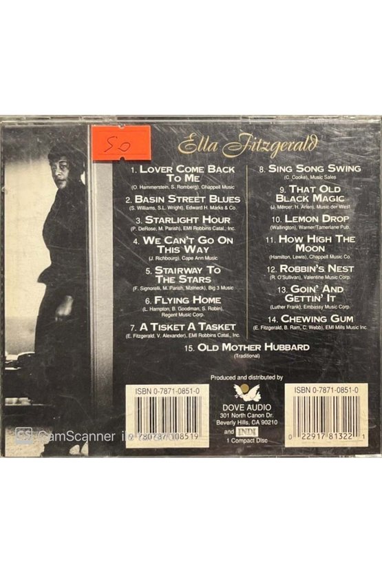 (PLAK DEĞİLDİR CD DİR) Cd Ella Fitzgerald That Old Black Magic Jazz Cd