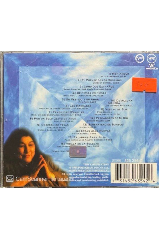 (PLAK DEĞİLDİR CD DİR) Cd Mercedes Sosa Gestos De Amor Cd