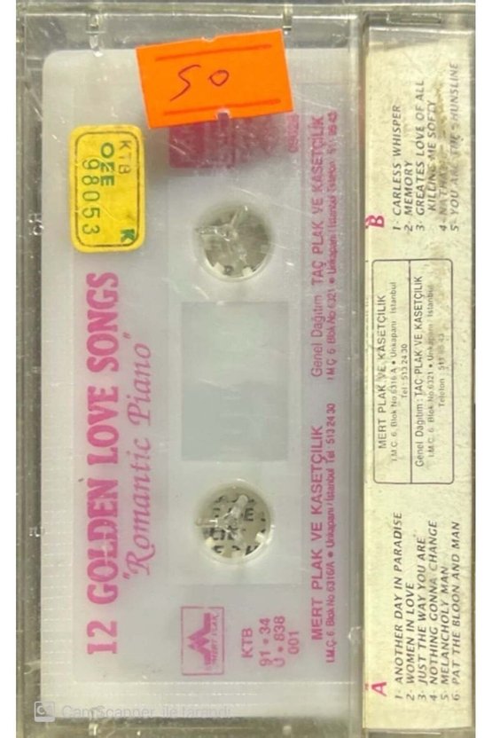 12 Golden Love Songs Romantic Kaset