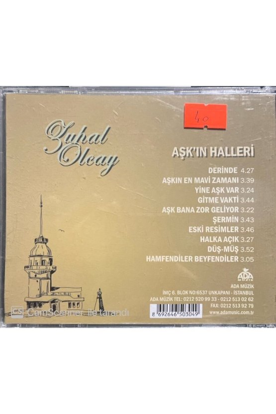 (PLAK DEĞİLDİR CD DİR) Cd Zuhal Olcay Aşkın Halleri Cd
