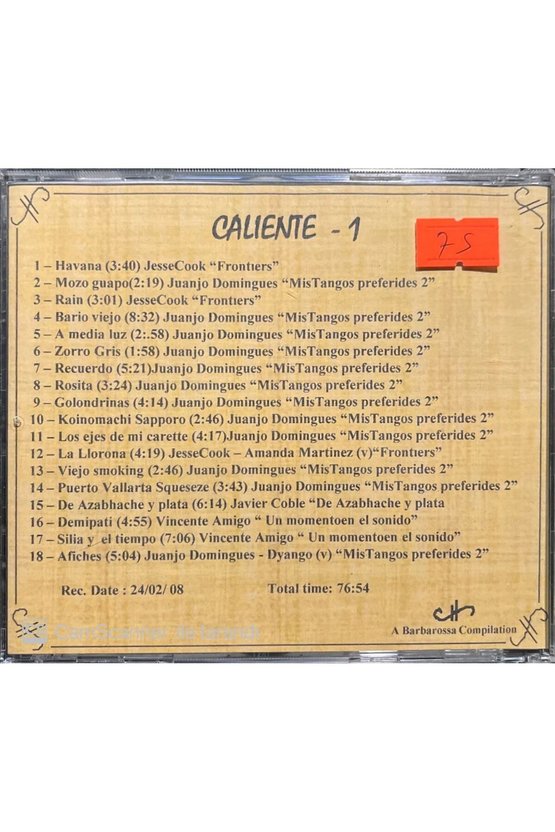 (PLAK DEĞİLDİR CD DİR) Cd Caliente 1 Cd