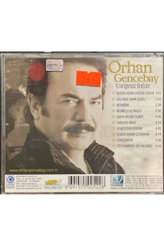 (PLAK DEĞİLDİR CD DİR) Cd Orhan Gencebay Yargısız Infaz Cd