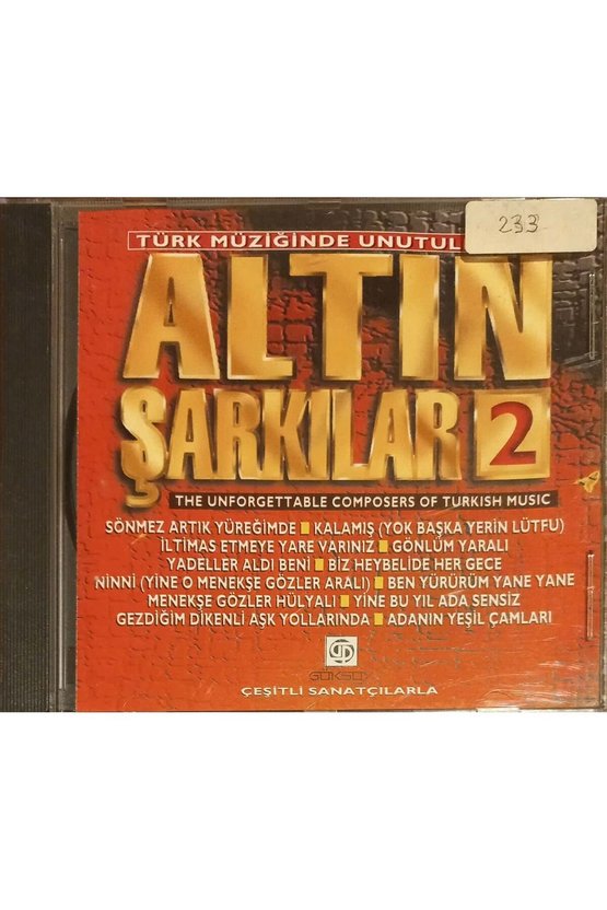 (PLAK DEĞİLDİR CD DİR) Cd Altın Şarkıular 2 Cd