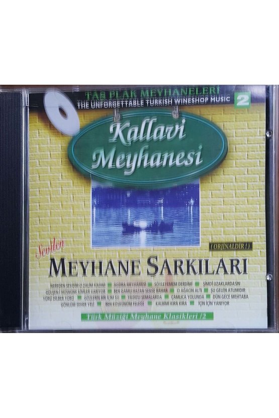 (PLAK DEĞİLDİR CD DİR) Cd Kallavi Meyhanesi Sevilen Meyhane Şarkıları 2 Cd