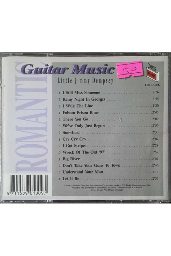 (PLAK DEĞİLDİR CD DİR) Cd Guitar Music Little Jimmy Dempsey Cd
