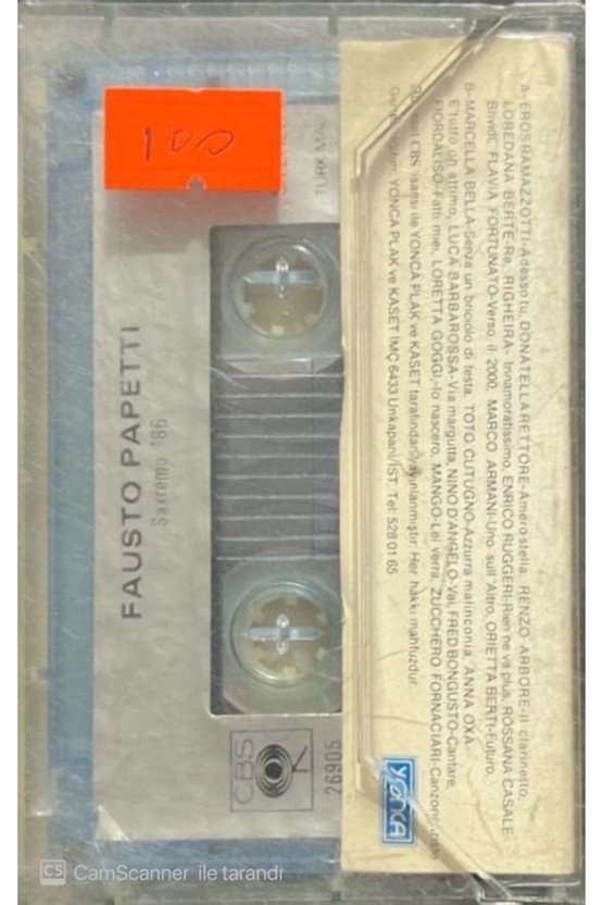 Fausto Papetti Saxremo 86 Kaset