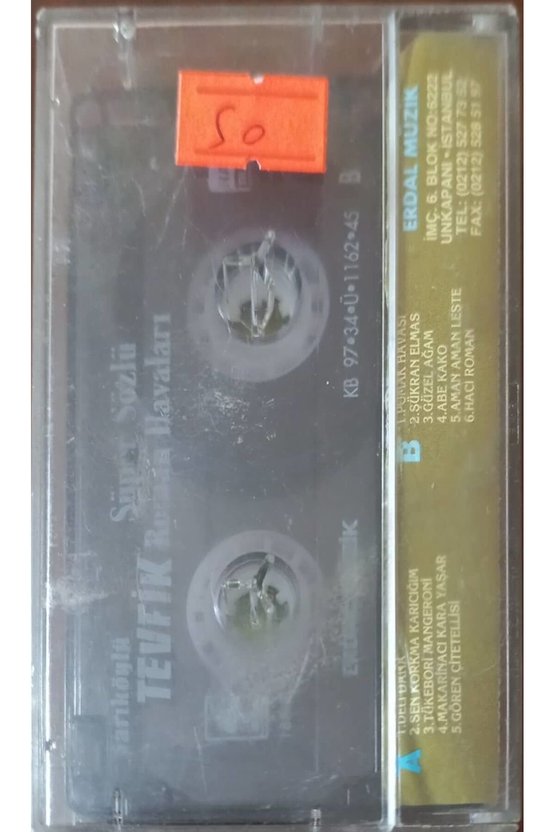 Sarıköylü Tevfik Süper Sözlü Roman Havaları  Kaset