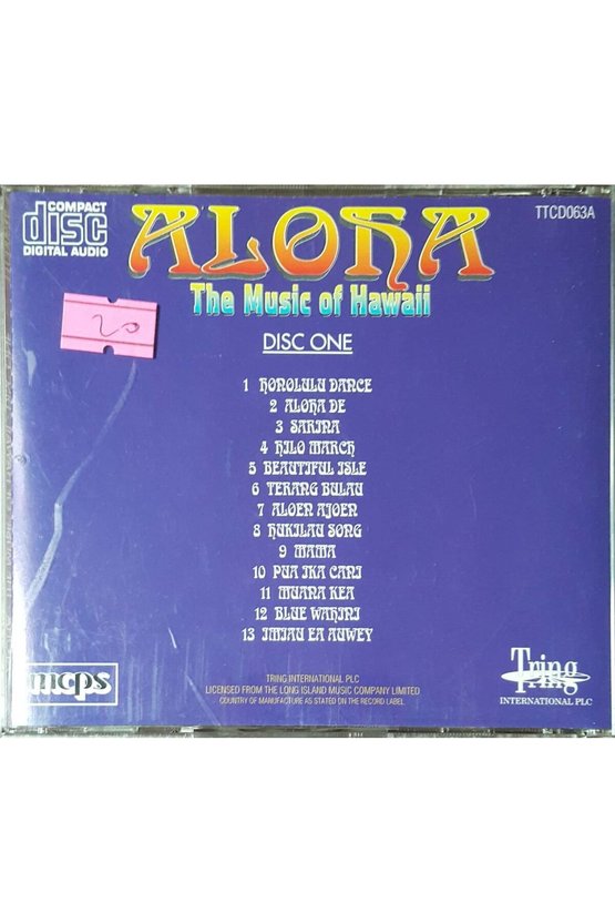 (PLAK DEĞİLDİR CD DİR) Cd Alora The Music Of Hawaii Disc One Cd