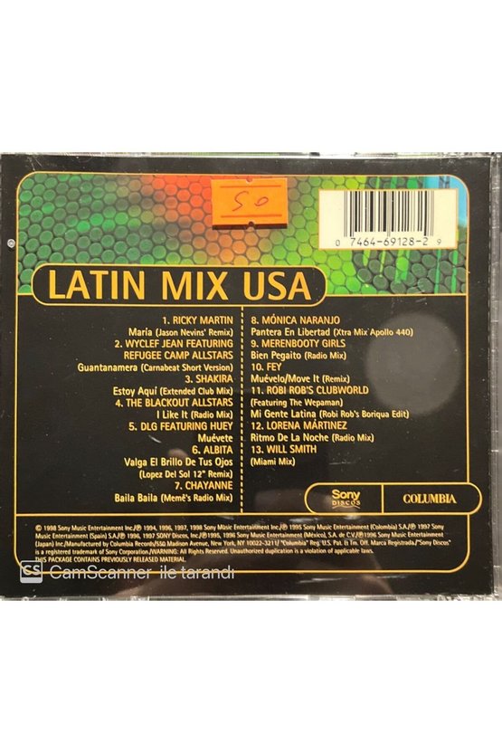 (PLAK DEĞİLDİR CD DİR) Cd Latin Mix Usa Cd