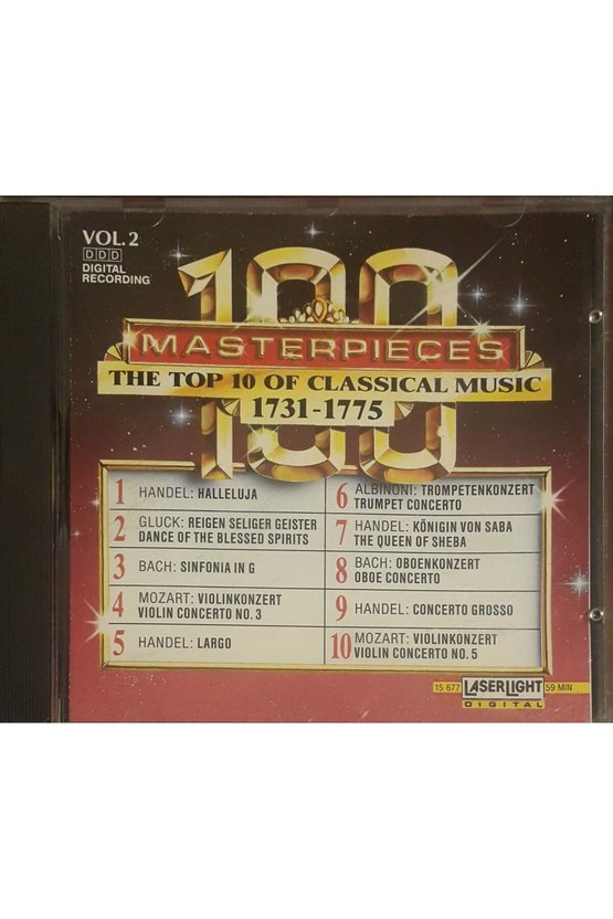 (PLAK DEĞİLDİR CD DİR) Cd 100 Masterpieces Vol.2 (1731-1775) Cd