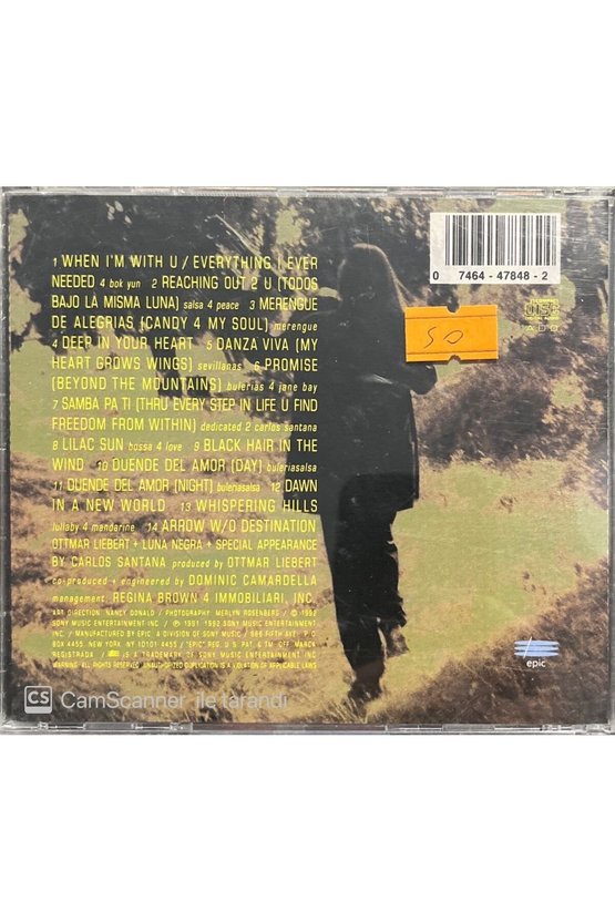 (PLAK DEĞİLDİR CD DİR) Cd Ottmar Liebert Luna Negra Solo Para Ti Cd