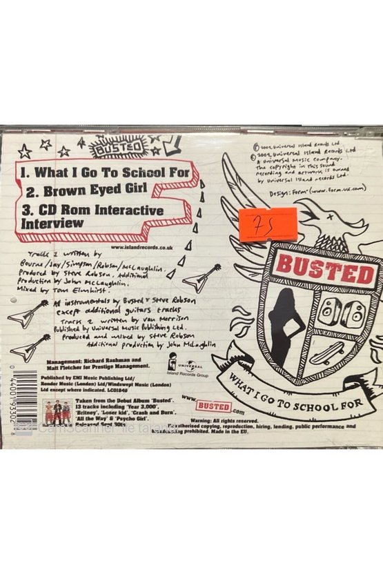 (PLAK DEĞİLDİR CD DİR) Cd Busted What I Go To School For Cd