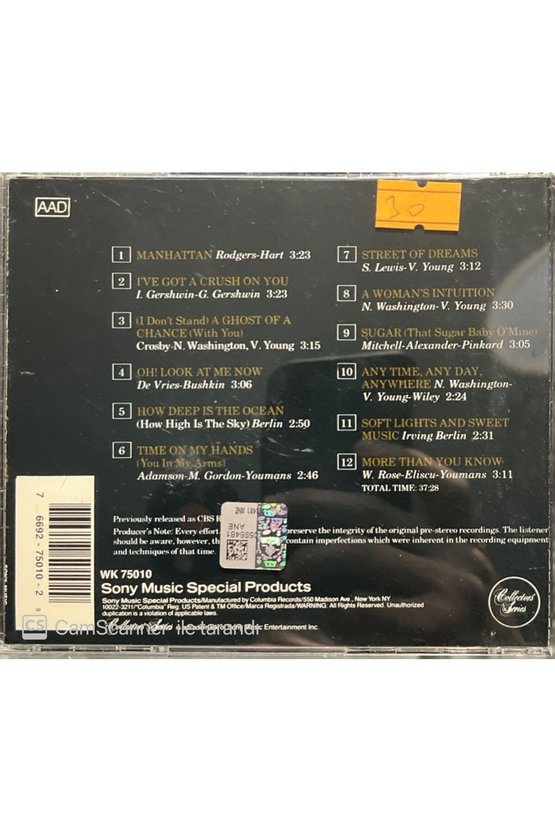 (PLAK DEĞİLDİR CD DİR) Cd Night In Manhattan With Lee Willey Cd