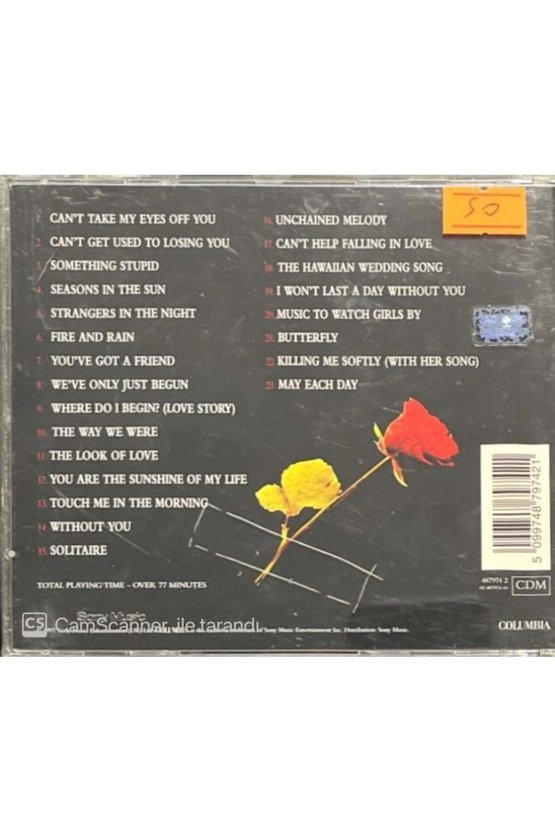 (PLAK DEĞİLDİR CD DİR) Cd Andy Williams The Love Songs Cd