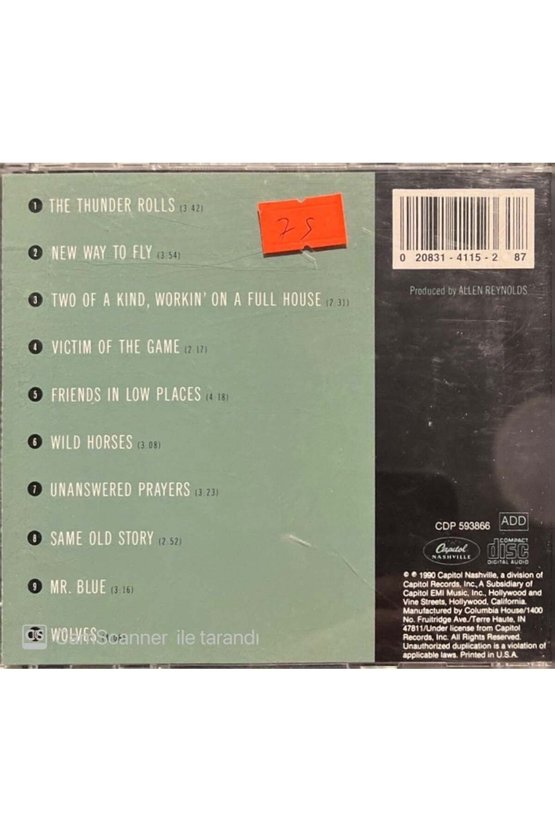 (PLAK DEĞİLDİR CD DİR) Cd Garth Brooks No Fences Cd