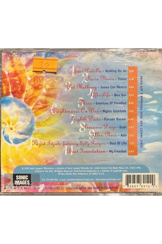 (PLAK DEĞİLDİR CD DİR) Cd Cafe Del Mar Ibiza Cd
